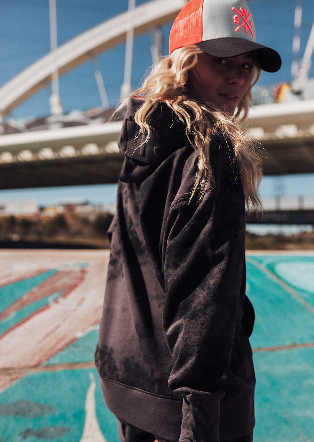 Sweat à capuche Tyers - Tie and Dye Noir
