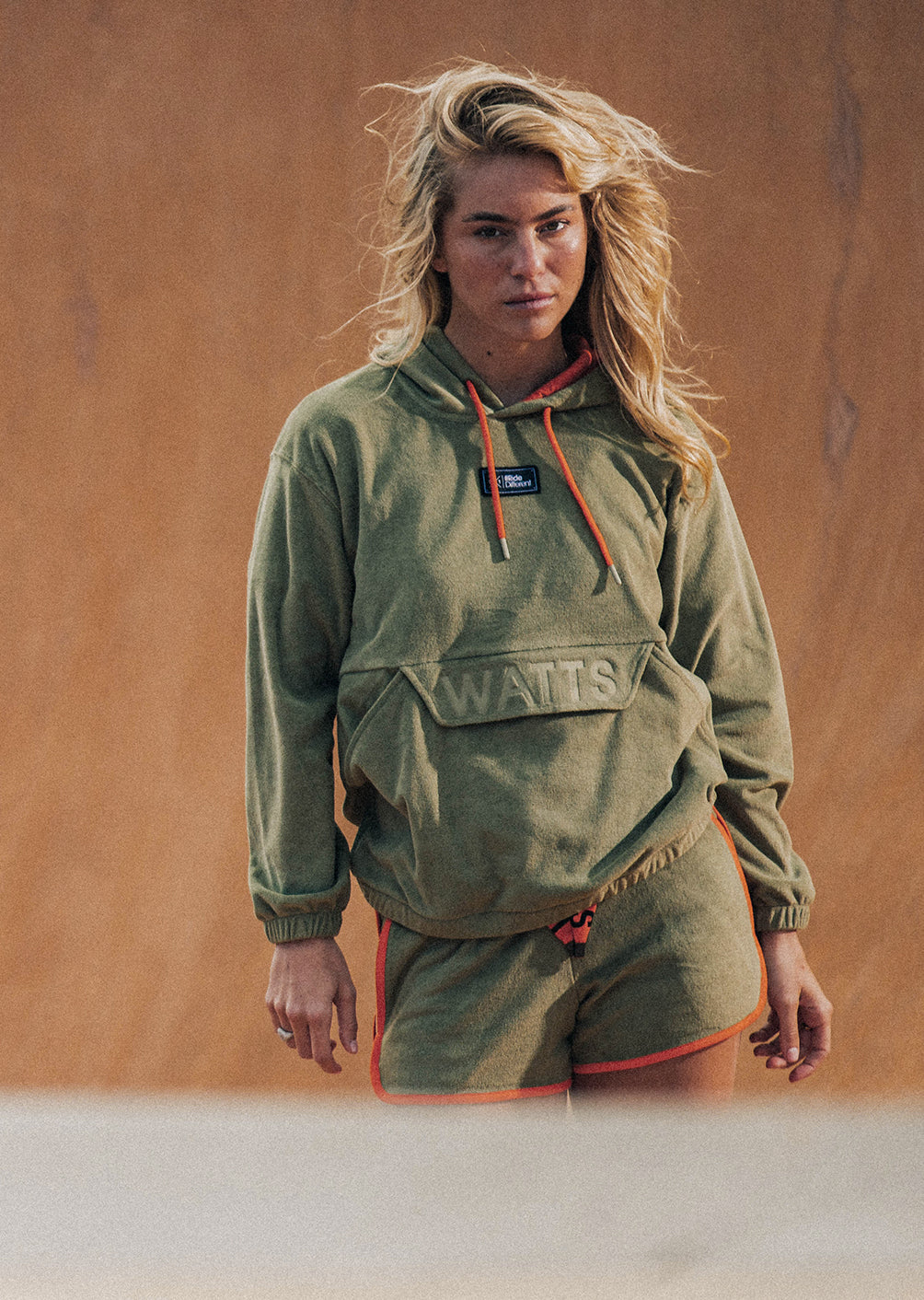 Sweat à capuche Updown - Olive
