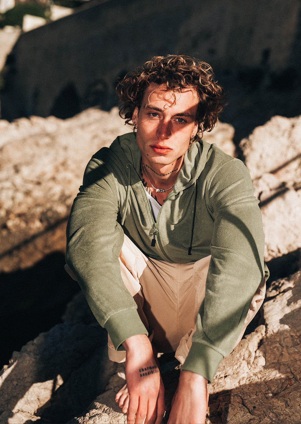 Sweat zip capuche Upward - Olive