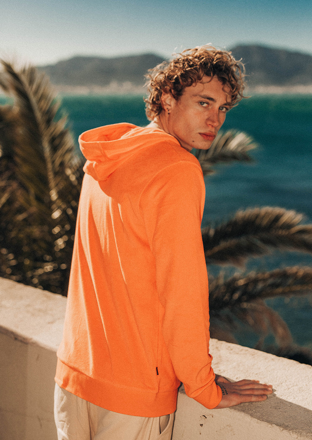 Sweat zip capuche Upward - Orange Corail