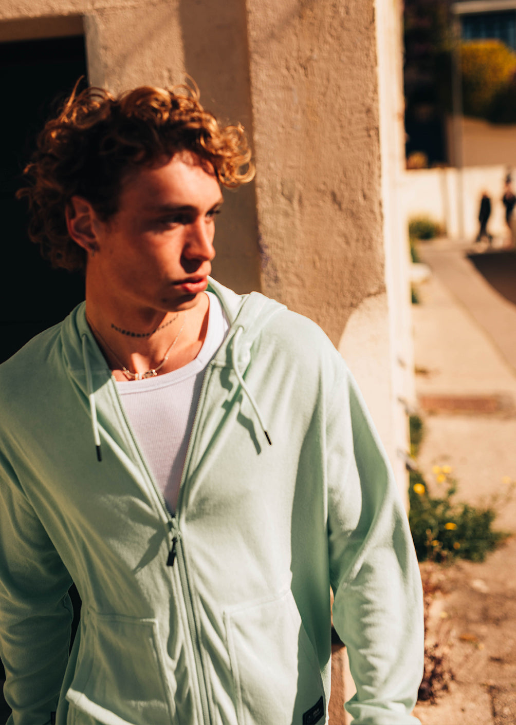 Sweat zip capuche Upward - Vert Pastel