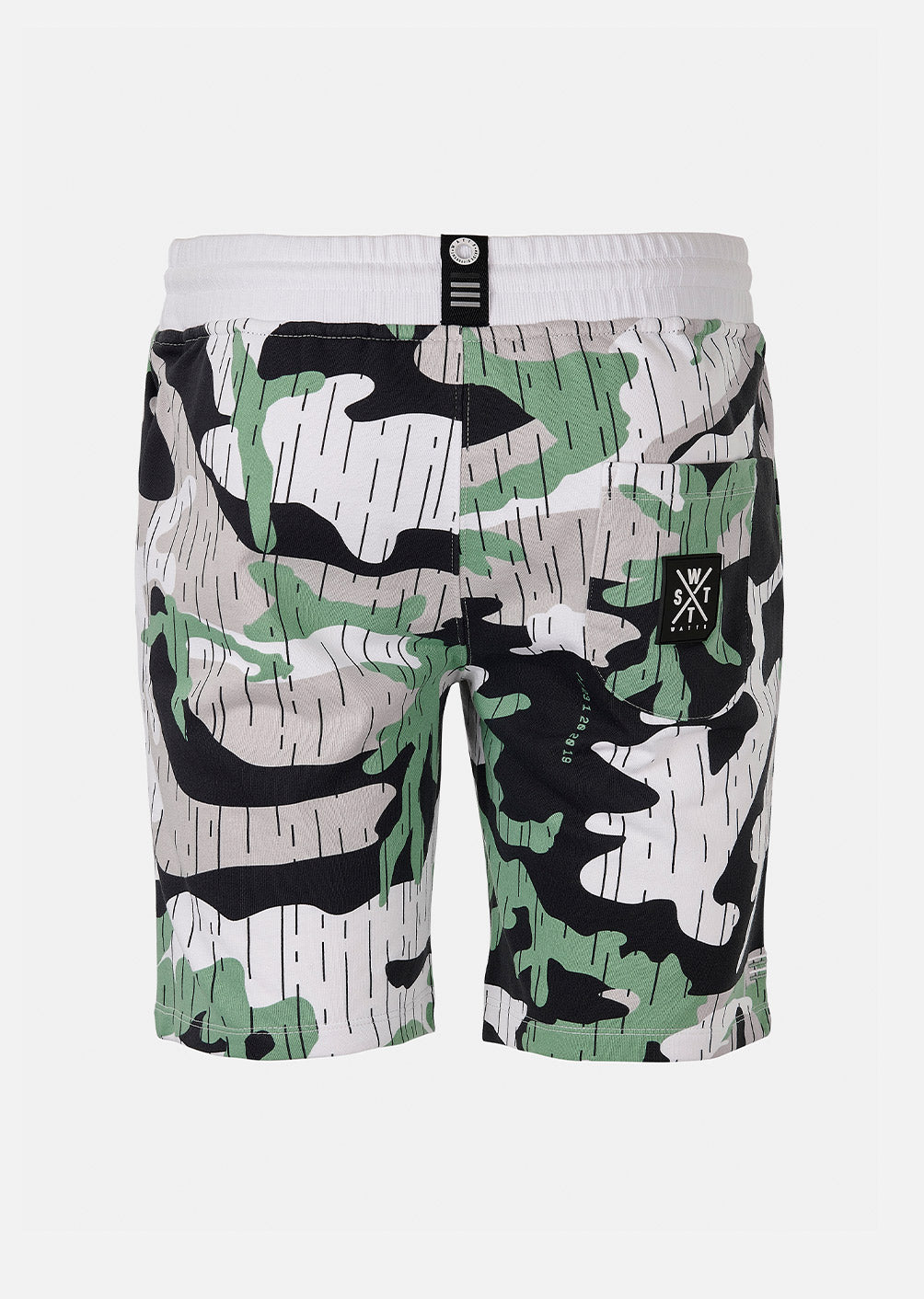 Junior-Venice-Shorts – Salbeigrüner Aufdruck