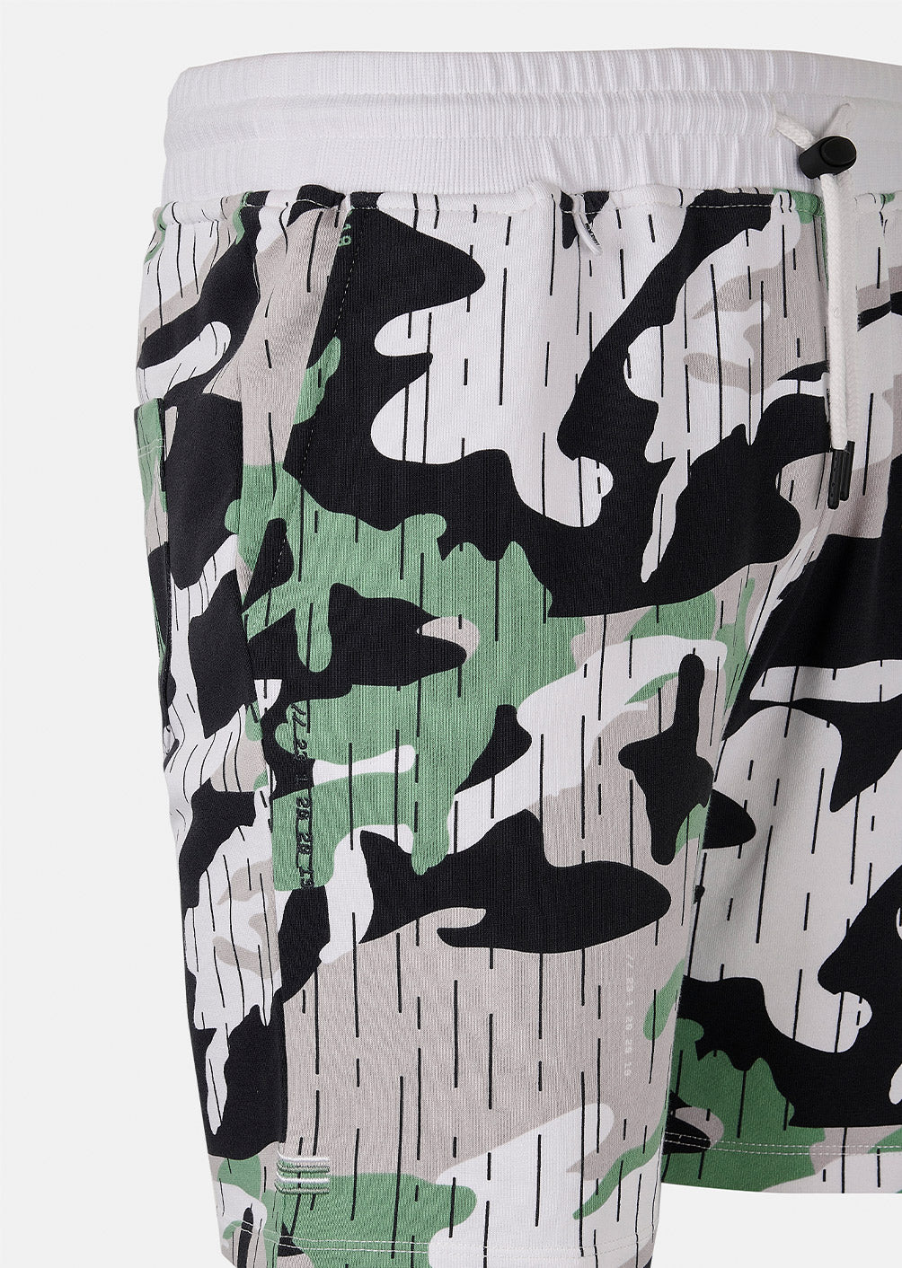 Junior-Venice-Shorts – Salbeigrüner Aufdruck
