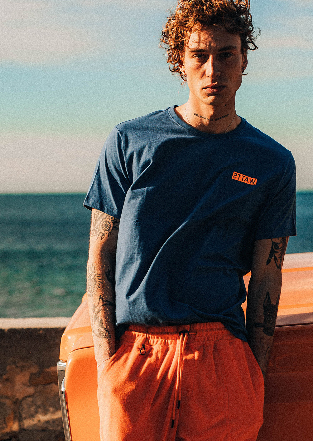 T-shirt Wattsadn - Vintage Navy