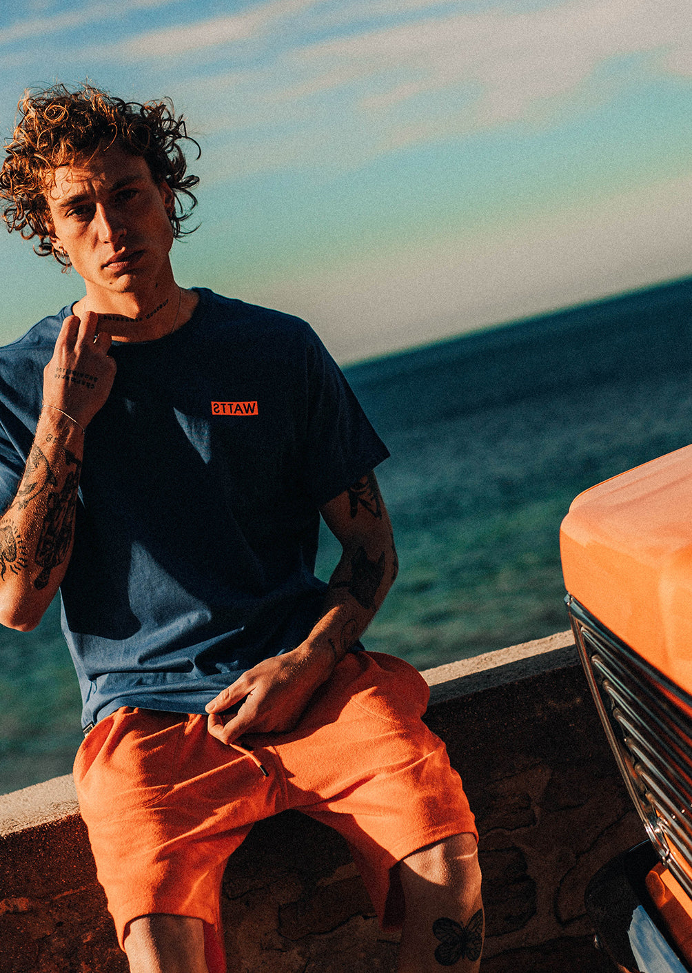 T-shirt Wattsadn - Vintage Navy