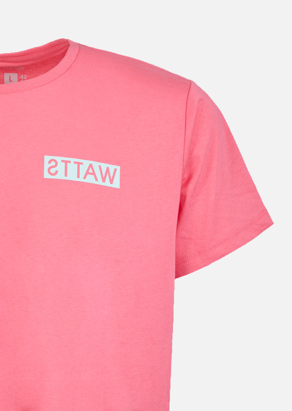 T-Shirt Wattsadn - Fluo Pink / Ice Blue
