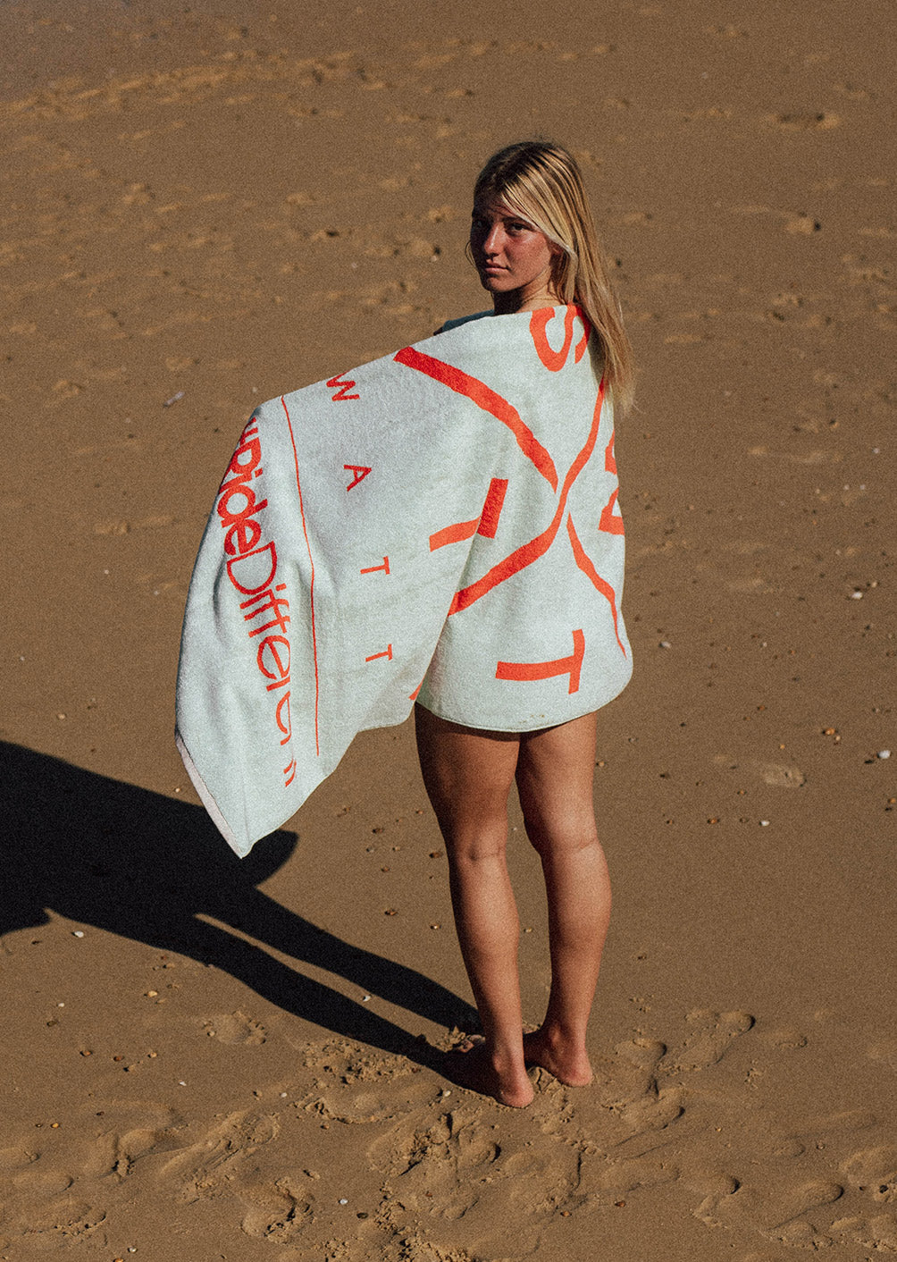 Serviette de bain Wipe - Vert Clair et Rose Fluo