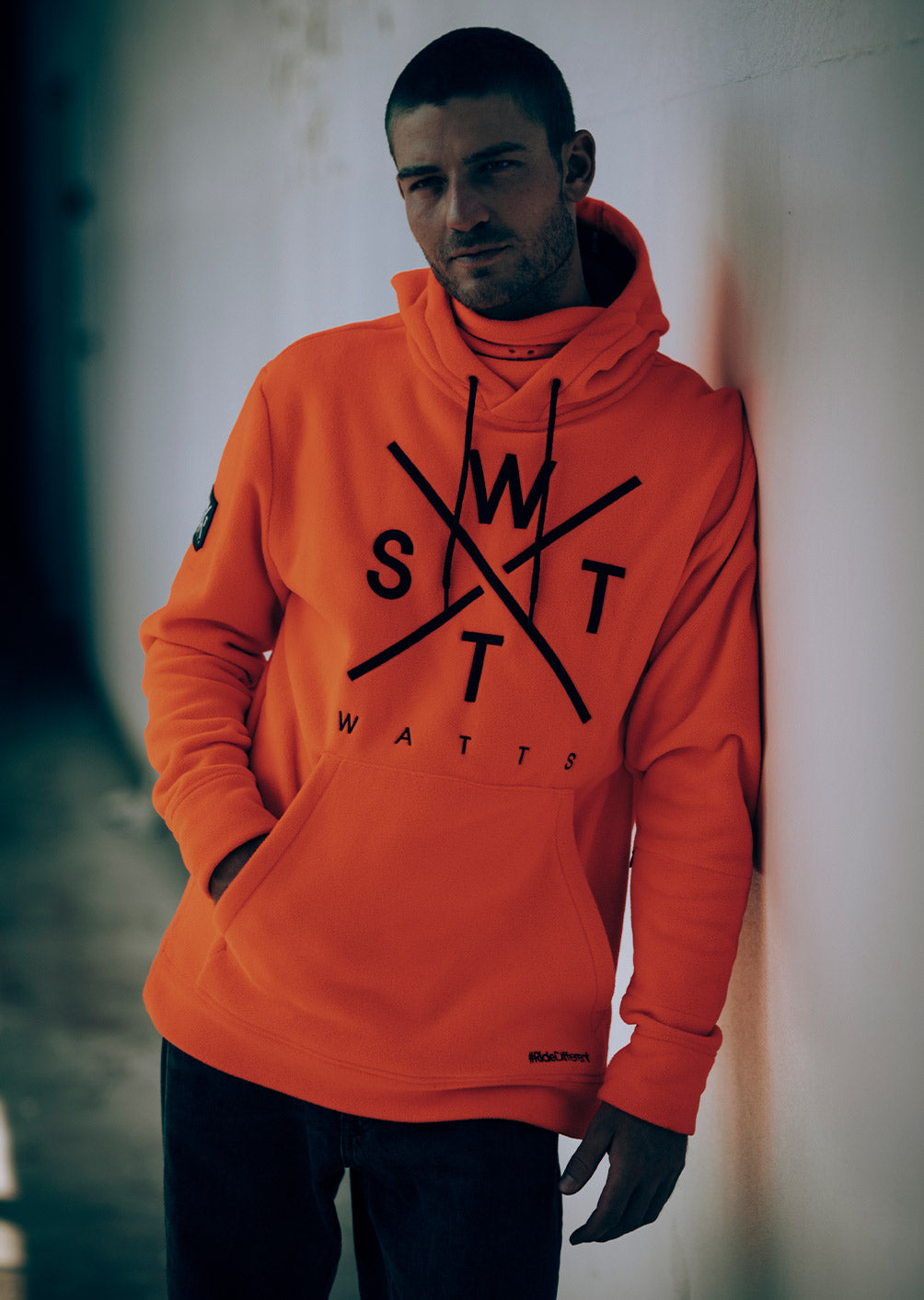 Sweat polaire X-Track - Orange Fluo