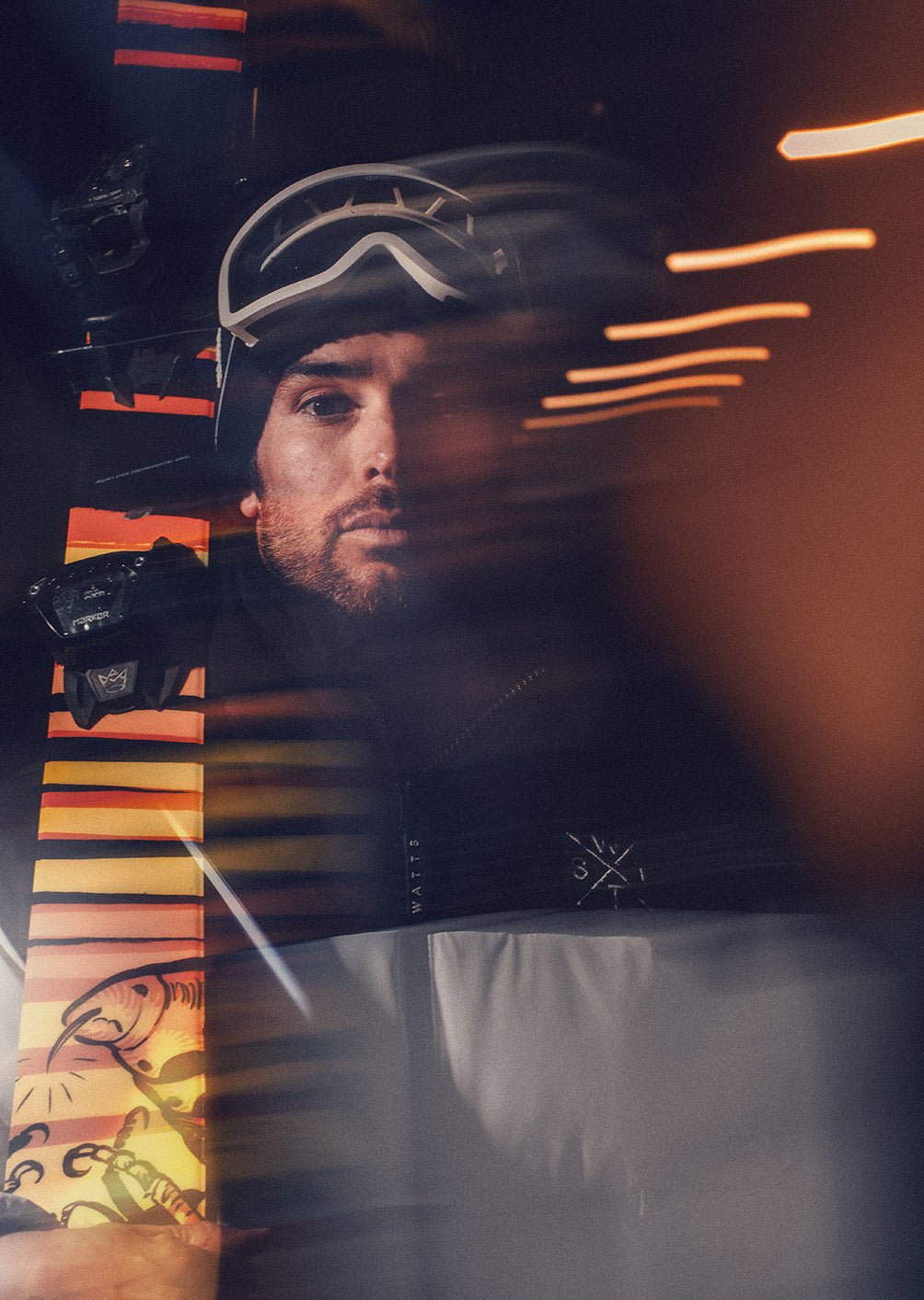 X-Back Technical Down Jacket - Black and White