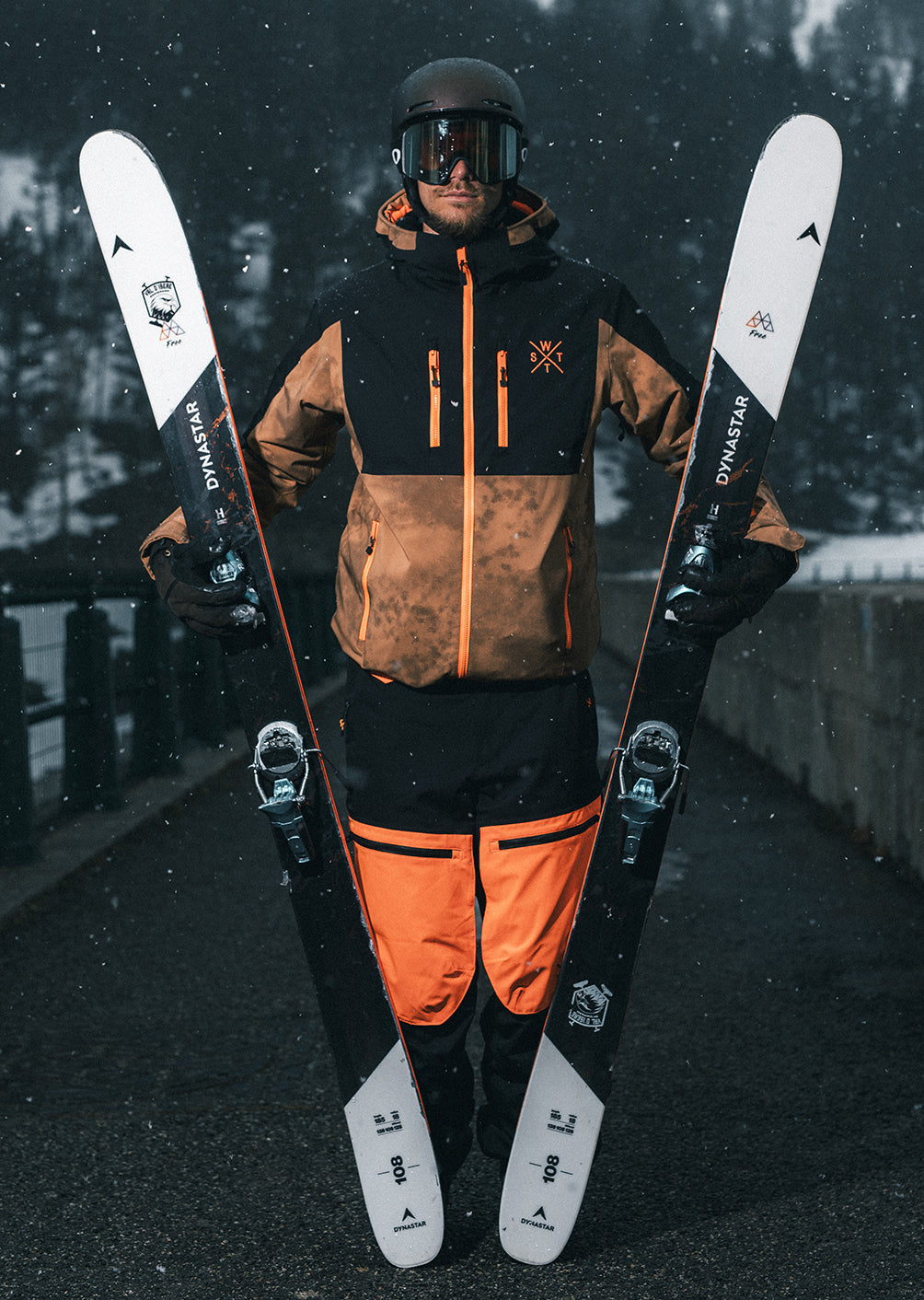 Veste de ski X-Blow - Acid Wash Brown