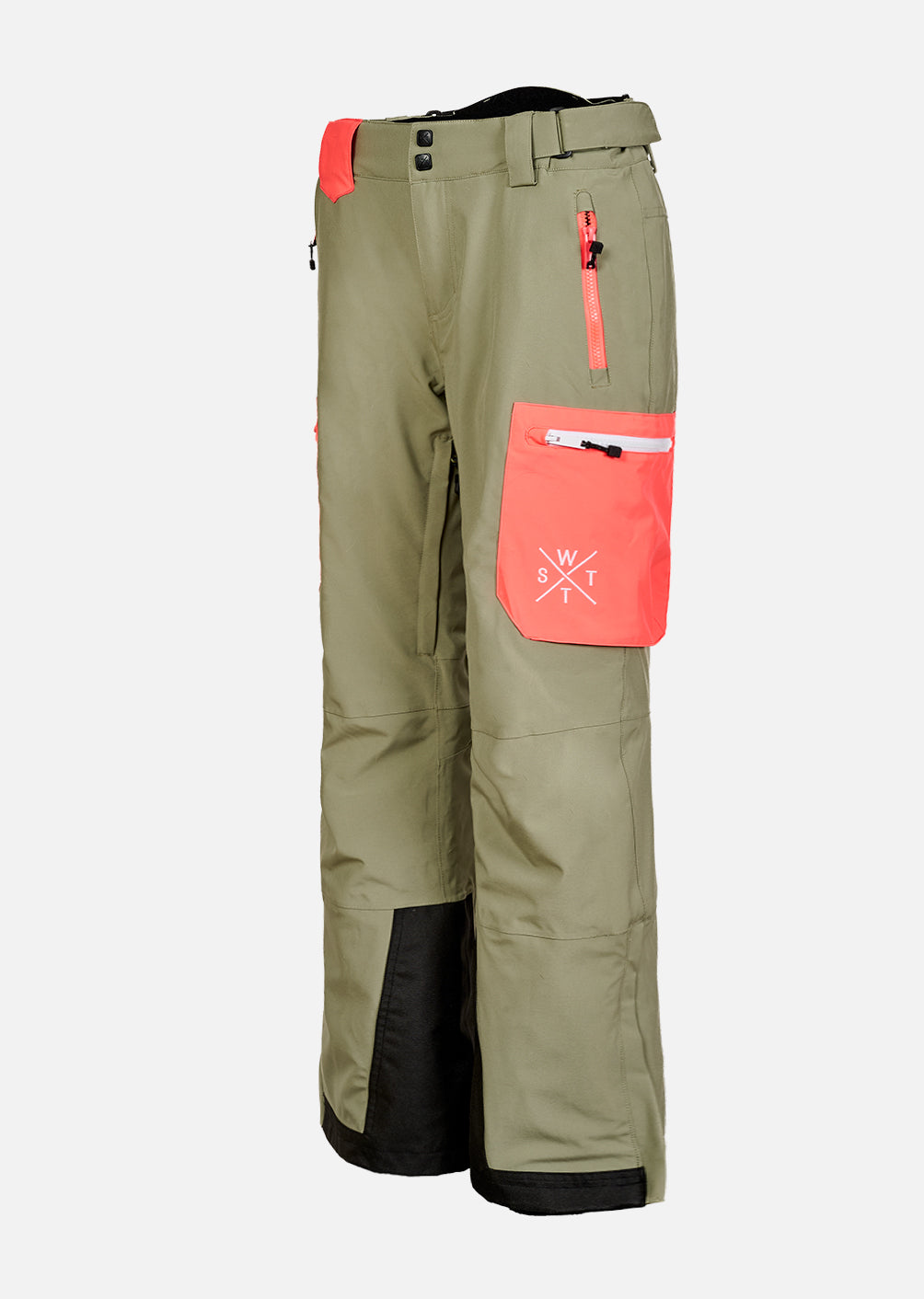 Pantalon de ski X-Elipse - Olive / Fluo Pink