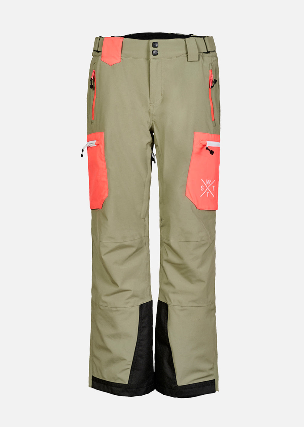 Pantalon de ski X-Elipse - Olive / Fluo Pink