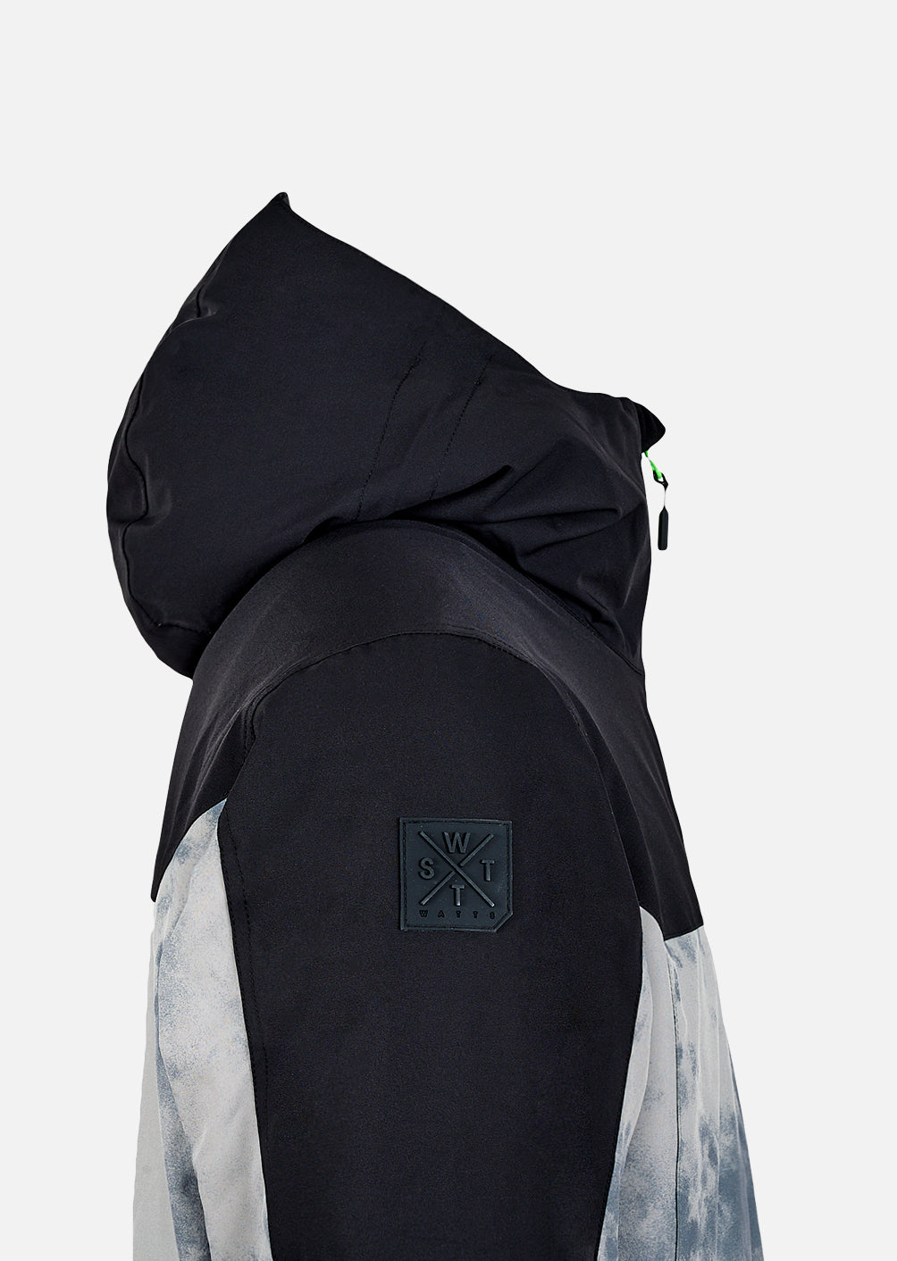 Veste de ski X-Gamma - Gris Tie and Dye et Vert Fluo