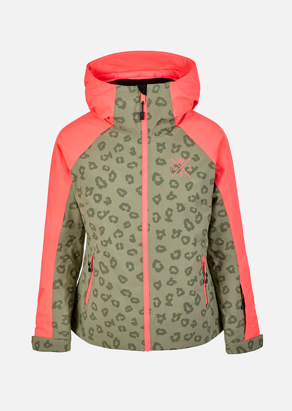 X-Ices Ski Jacket - Olive / Fluo Pink