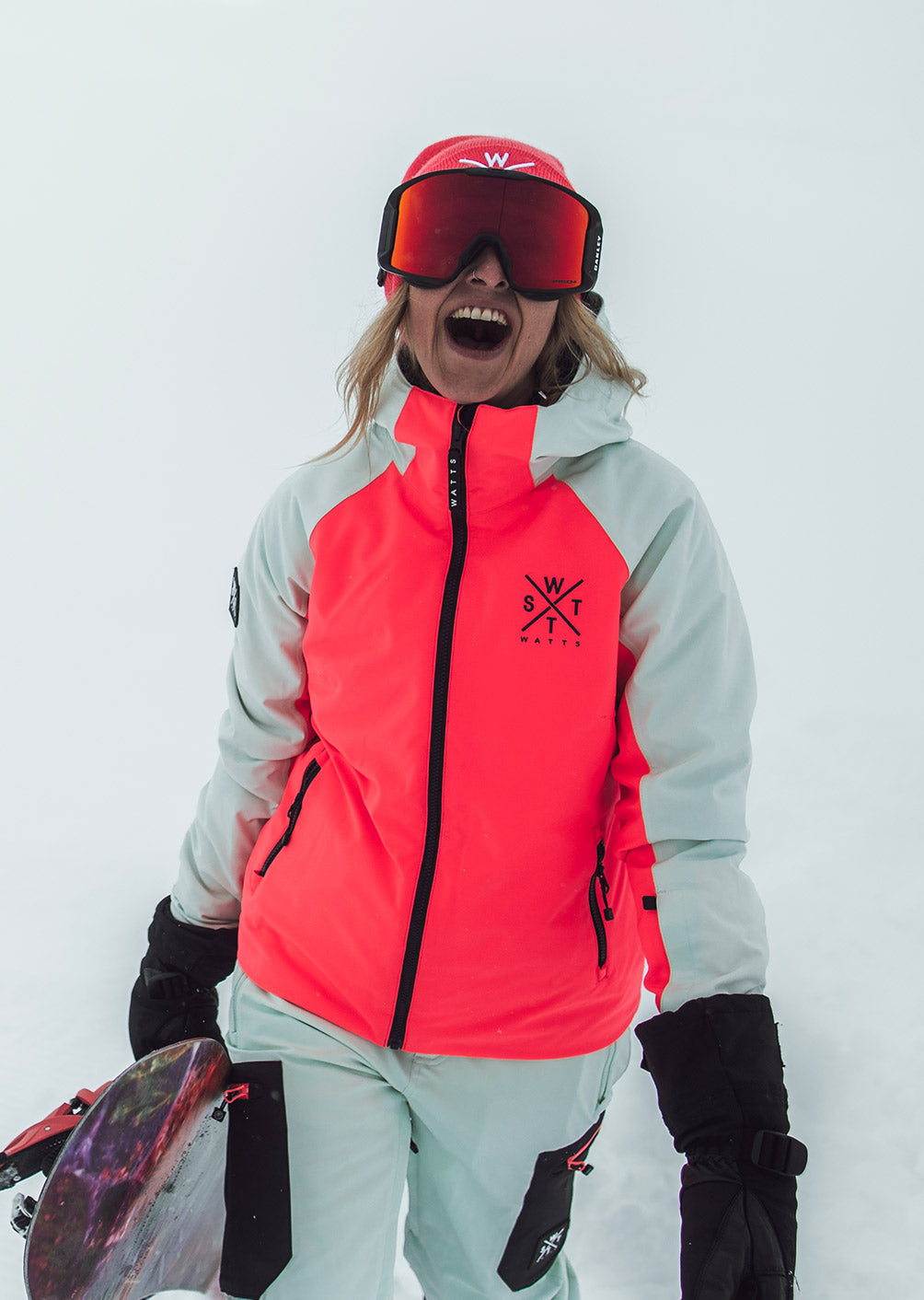 Veste de ski X-Ice - Rose Fluo et Vert