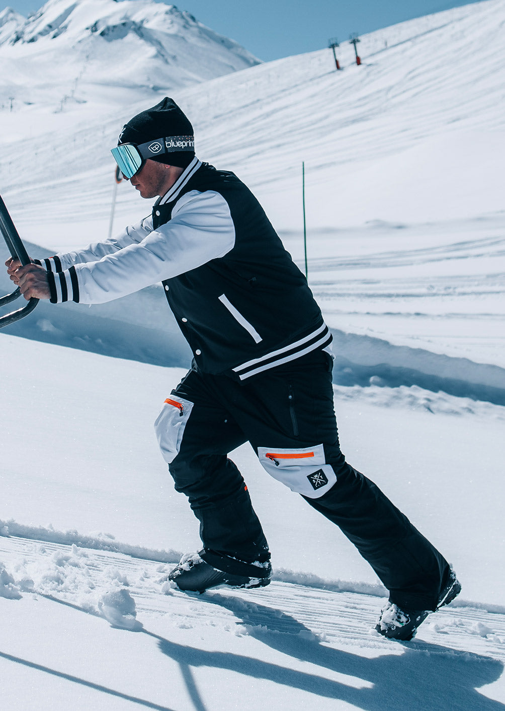 X Jib Ski Pants - Black and White