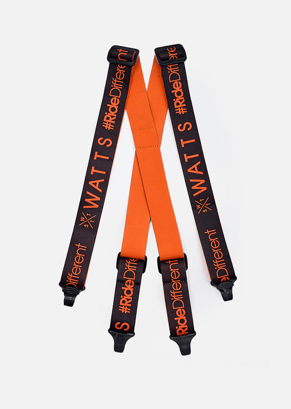 X-Kitt Removable Suspenders - Black and Fluorescent Orange