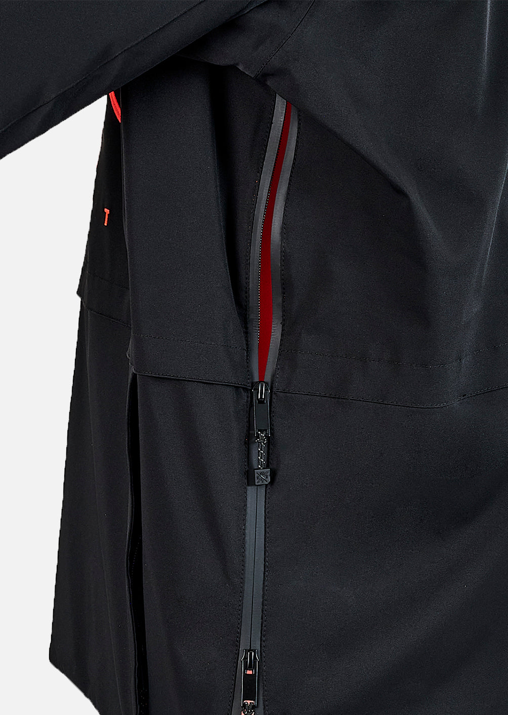 X-Metod Junior Ski Jacket - Black and Fluorescent Orange