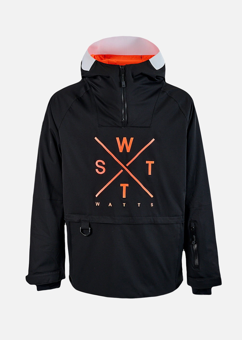 X-Metod Junior Ski Jacket - Black and Fluorescent Orange