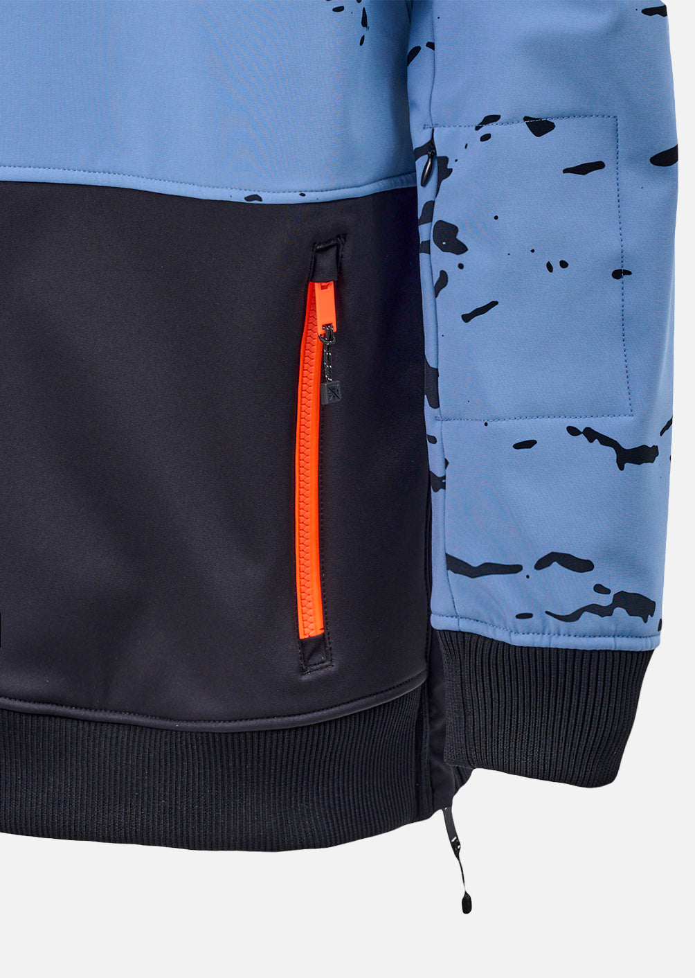 Softshell-Jacke X-Motion – Tarnmuster Blaugrau und Schwarz