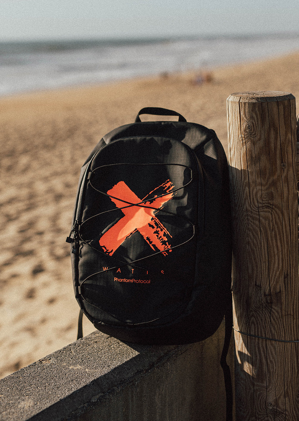 Rucksack X-Over - Schwarz und Orange Fluor