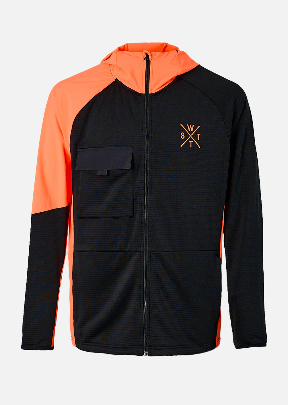 Veste sous-couche technique X-Powder - Noir / Orange Fluo