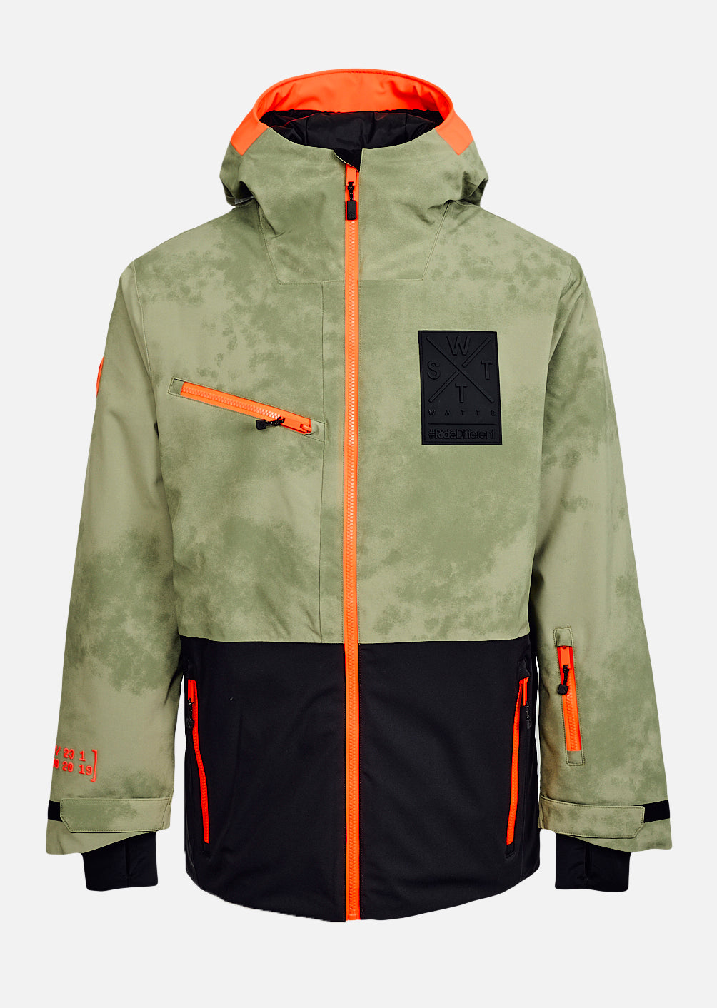 Veste de ski X-Temper junior  - Olive Tie and Dye