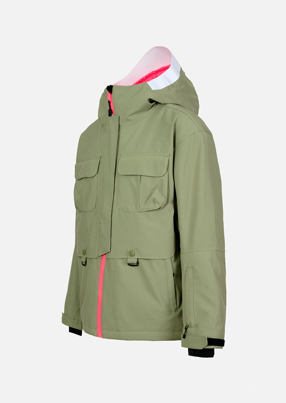 X-Wire Ski Jacket - Olive / Fluo Pink