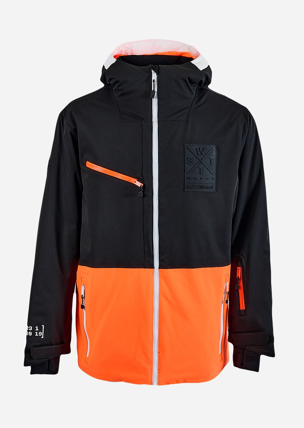 Skijacke X-Temper – Schwarz und Neonorange