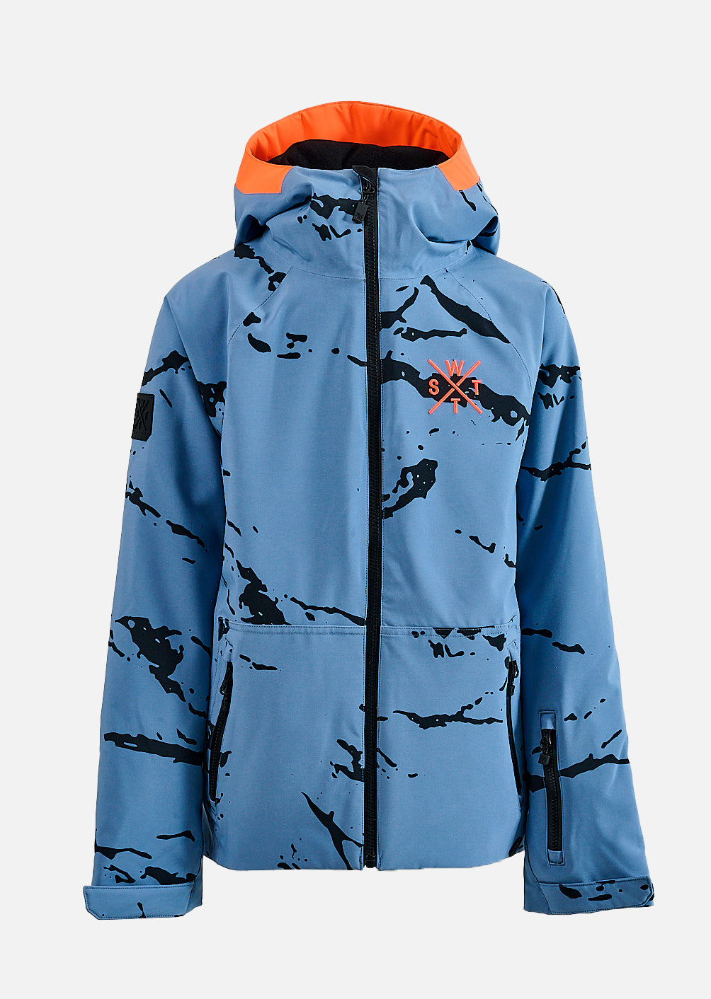 Skijacke Arrow Junior - Tarnmuster Blau Grau