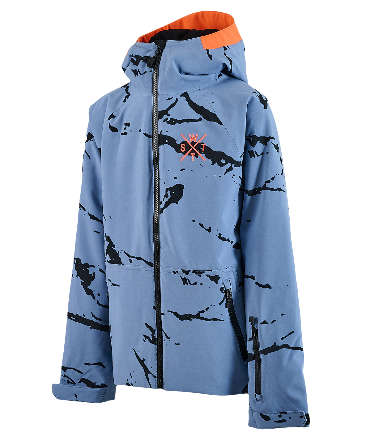 Skijacke Arrow Junior - Tarnmuster Blau Grau