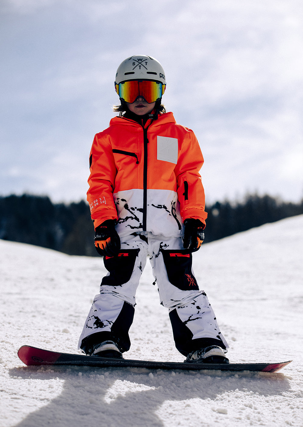 X-JIB Junior Ski Pants - White Camouflage