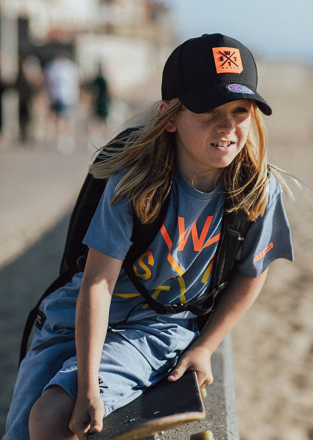 Watts03 Junior T-Shirt - Blue Gray