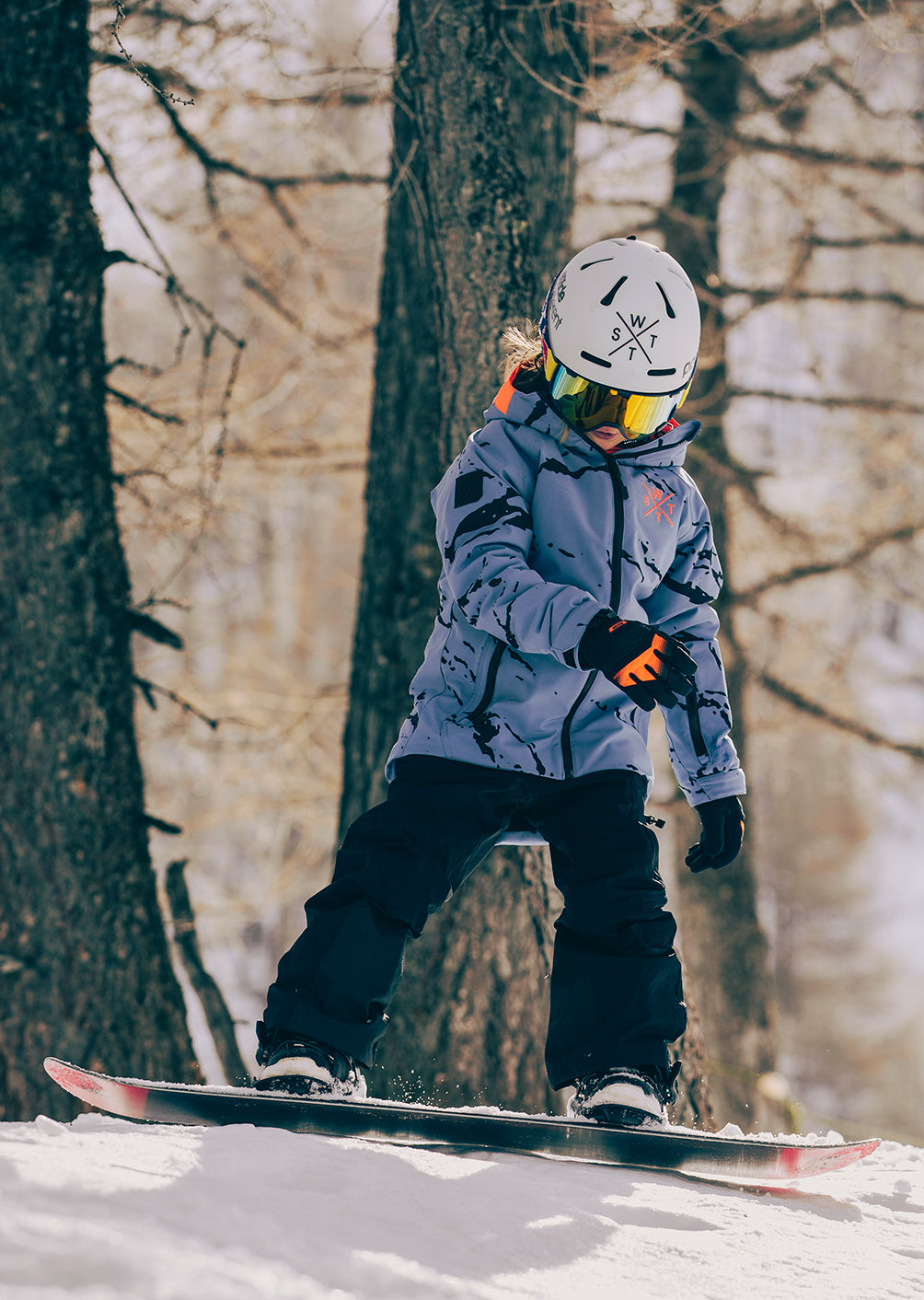 Skijacke Arrow Junior - Tarnmuster Blau Grau