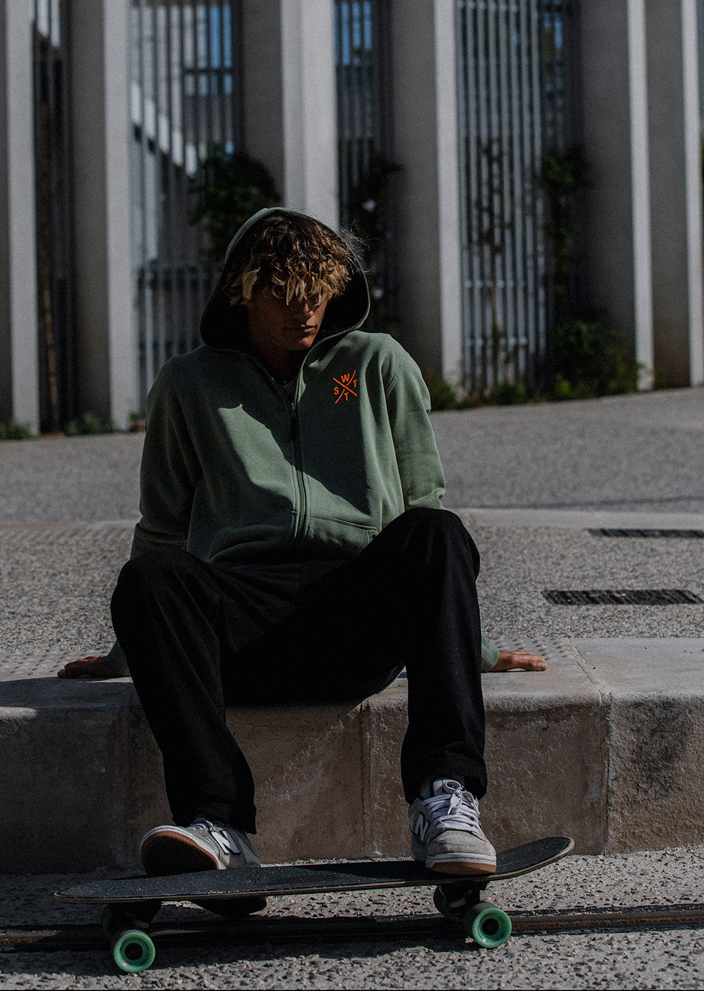 Sweat zip à capuche Blunt - Olive
