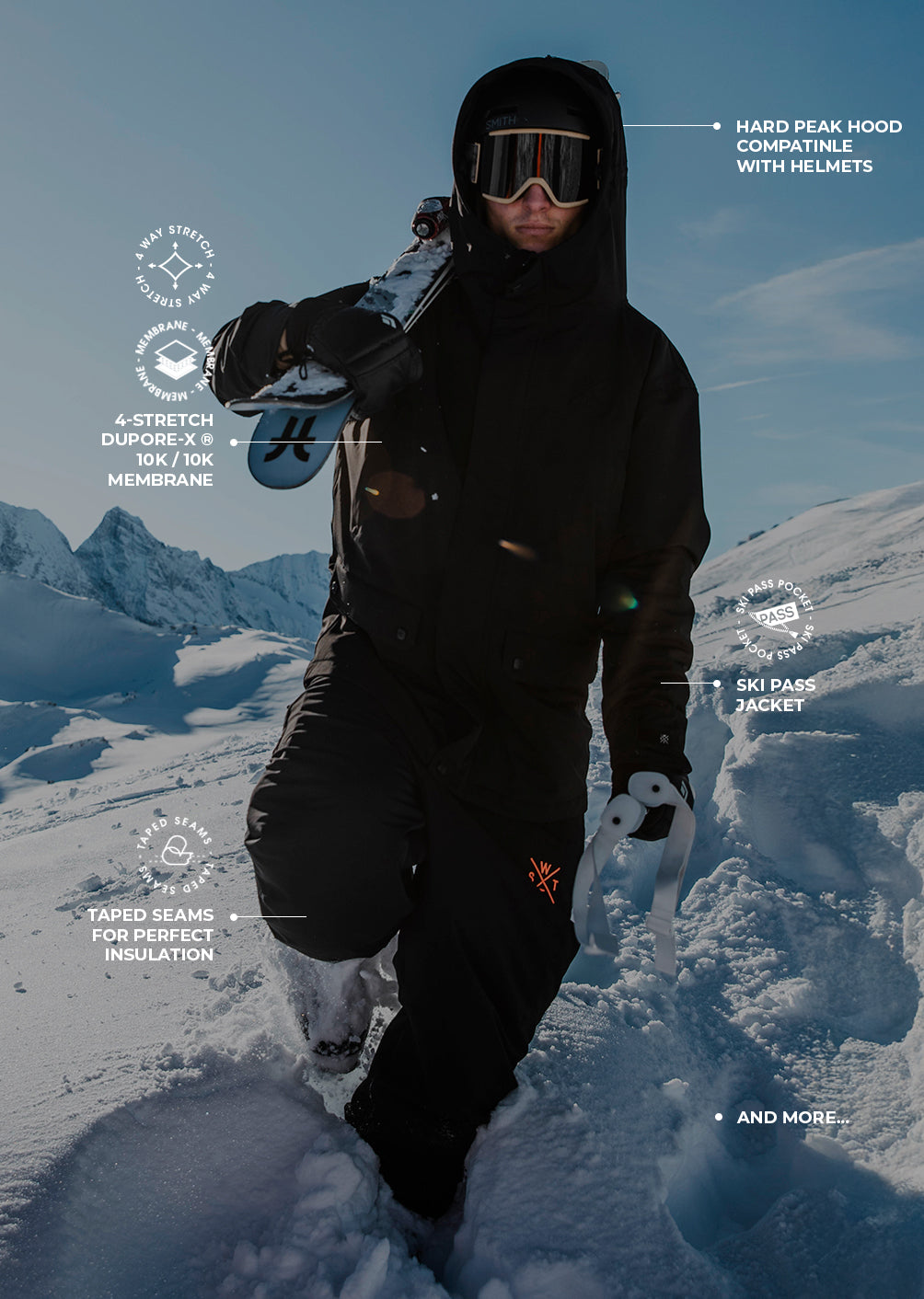 Veste de ski X-Clever - Noir
