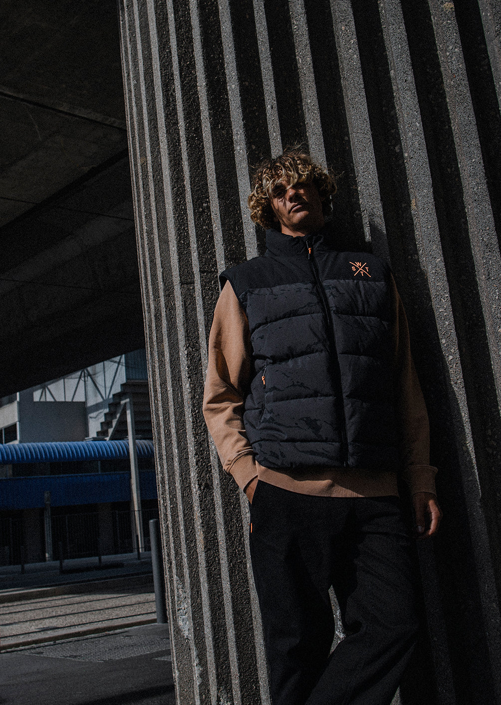 Code Sleeveless Jacket - Anthracite Grey Camouflage