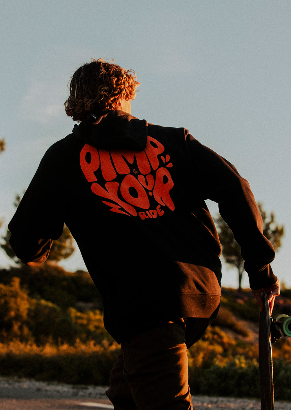 Crush Hoodie - Black / Neon Orange