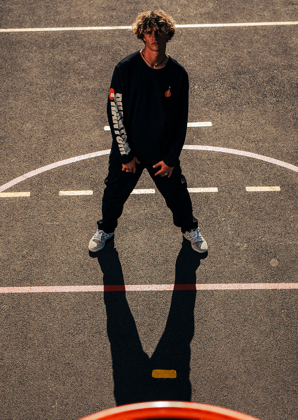 Langarm-T-Shirt Kobe - Schwarz