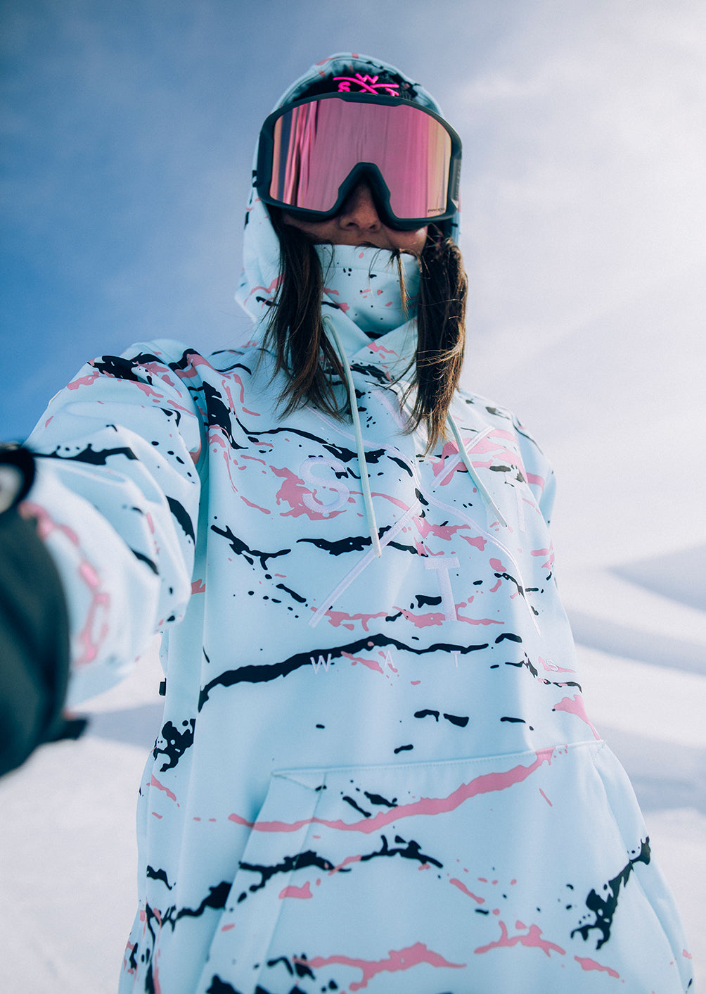 Softshelljacke Orbital - Hellblau Camouflage
