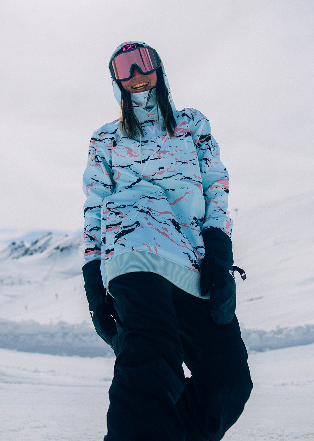 Softshelljacke Orbital - Hellblau Camouflage