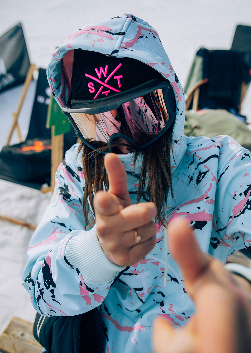 Piano Beanie - Black / Pink