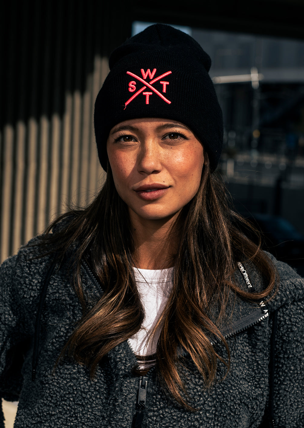 Piano Beanie - Black / Pink