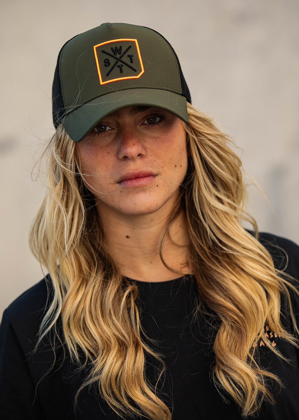 Casquette R-Miami - Kaki / Fluo Orange
