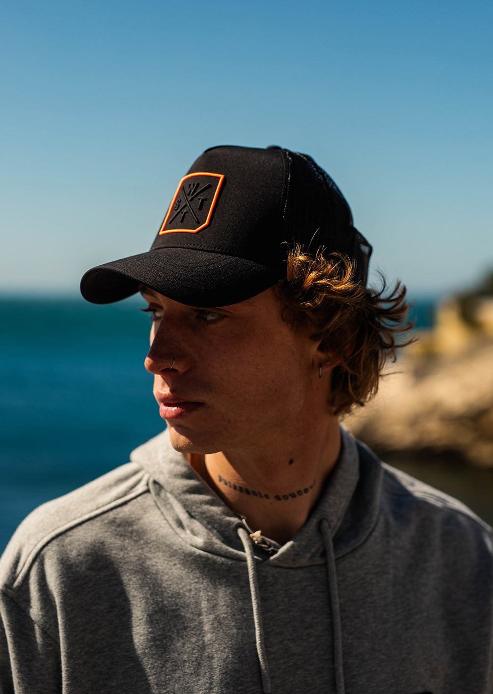 Casquette R-Miami - Noir / Orange Fluo