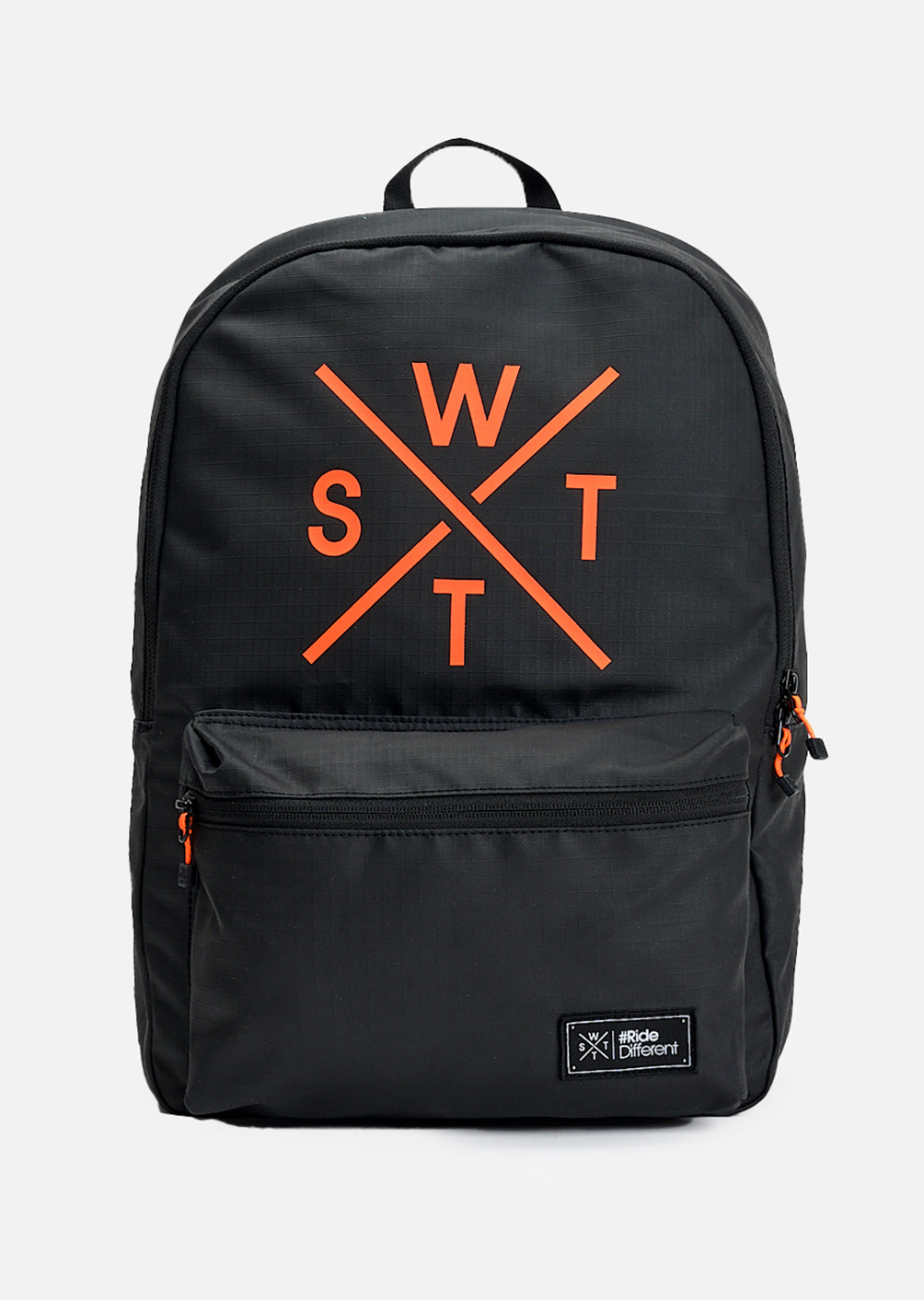 Grand sac à dos R-Pack - Noir / Orange Fluo