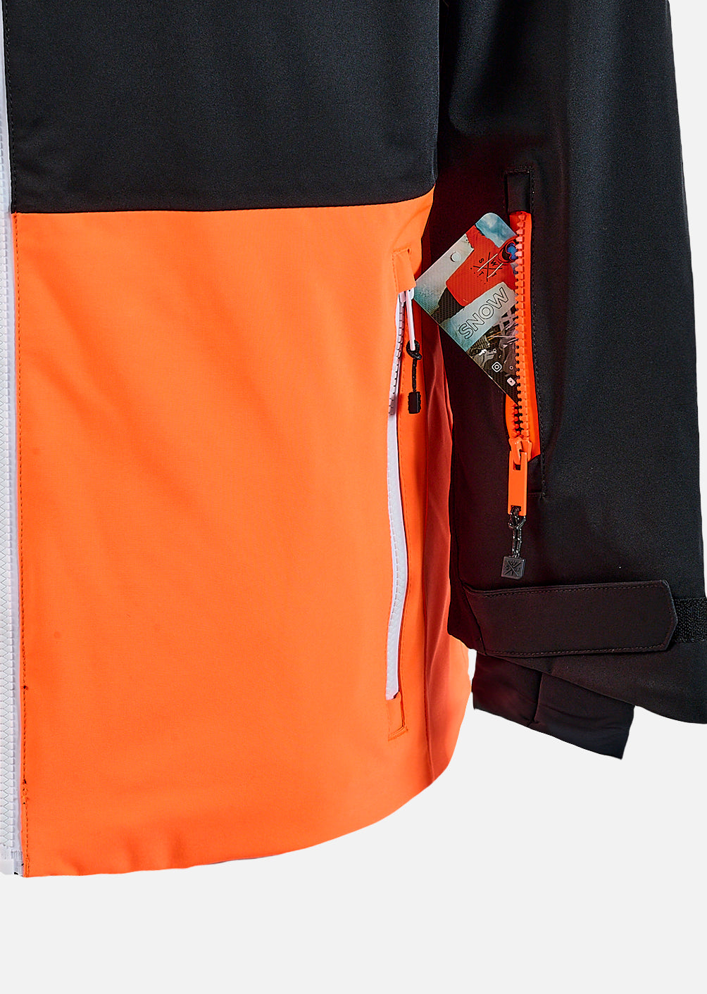 Skijacke X-Temper – Schwarz und Neonorange