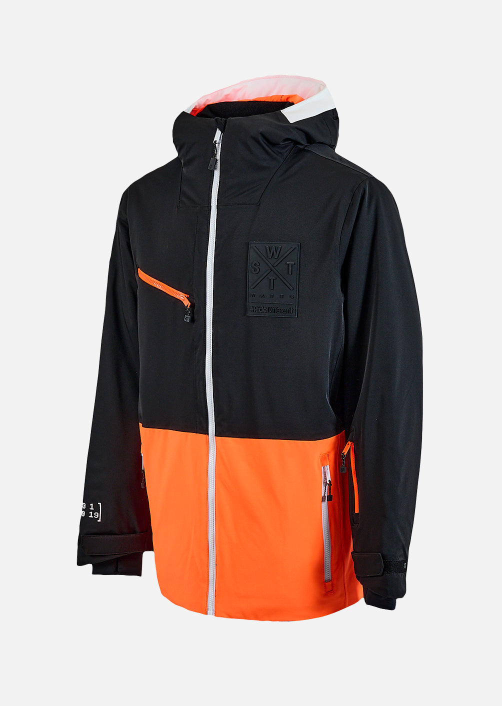 Skijacke X-Temper – Schwarz und Neonorange