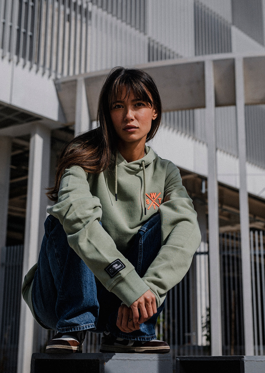Kapuzenpullover Sprays - Olive