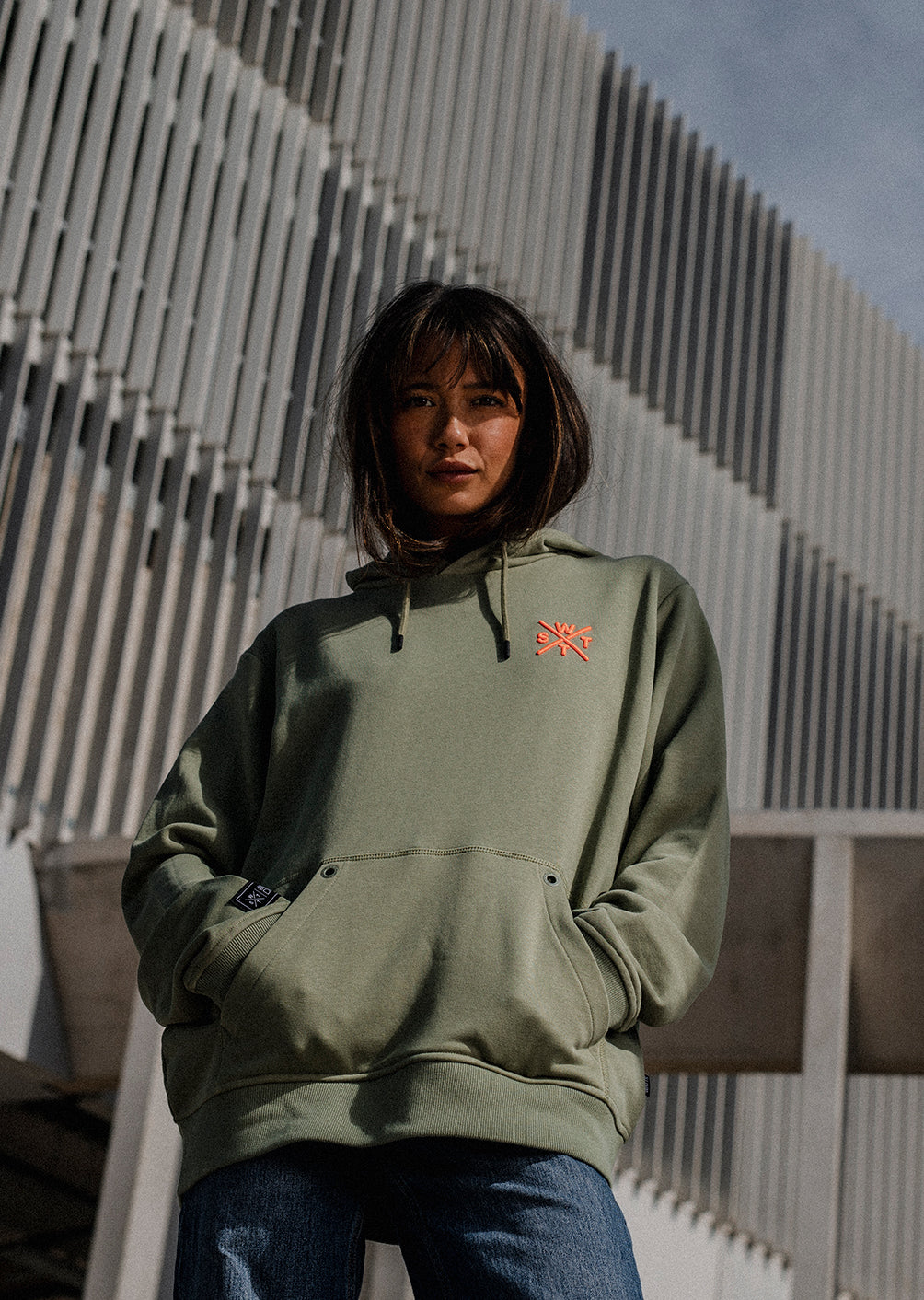 Kapuzenpullover Sprays - Olive